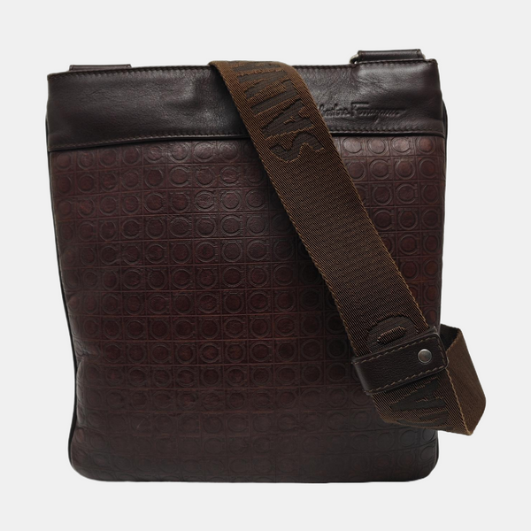 Calfskin Crossbody Bag Brown