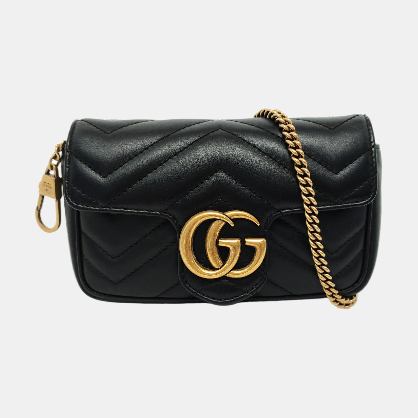 GG Marmont Mini Quilted Calfskin Black