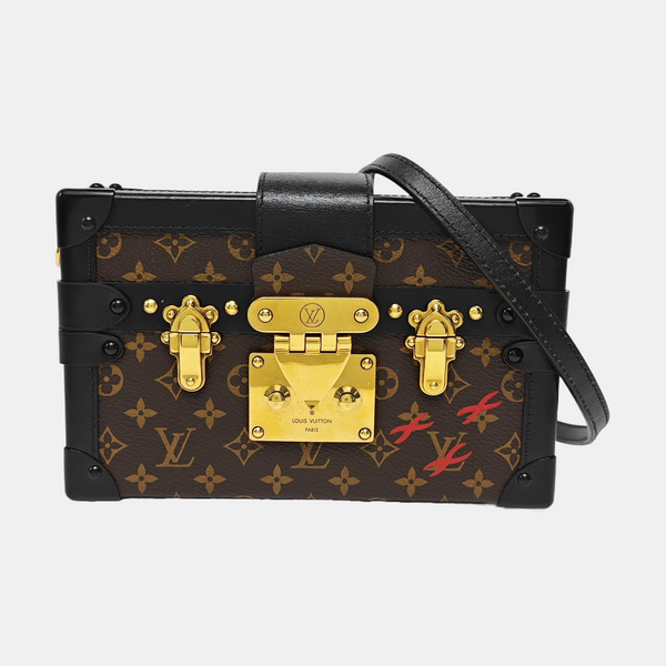 PETITE MALLE Monogram Coated Canvas Brown