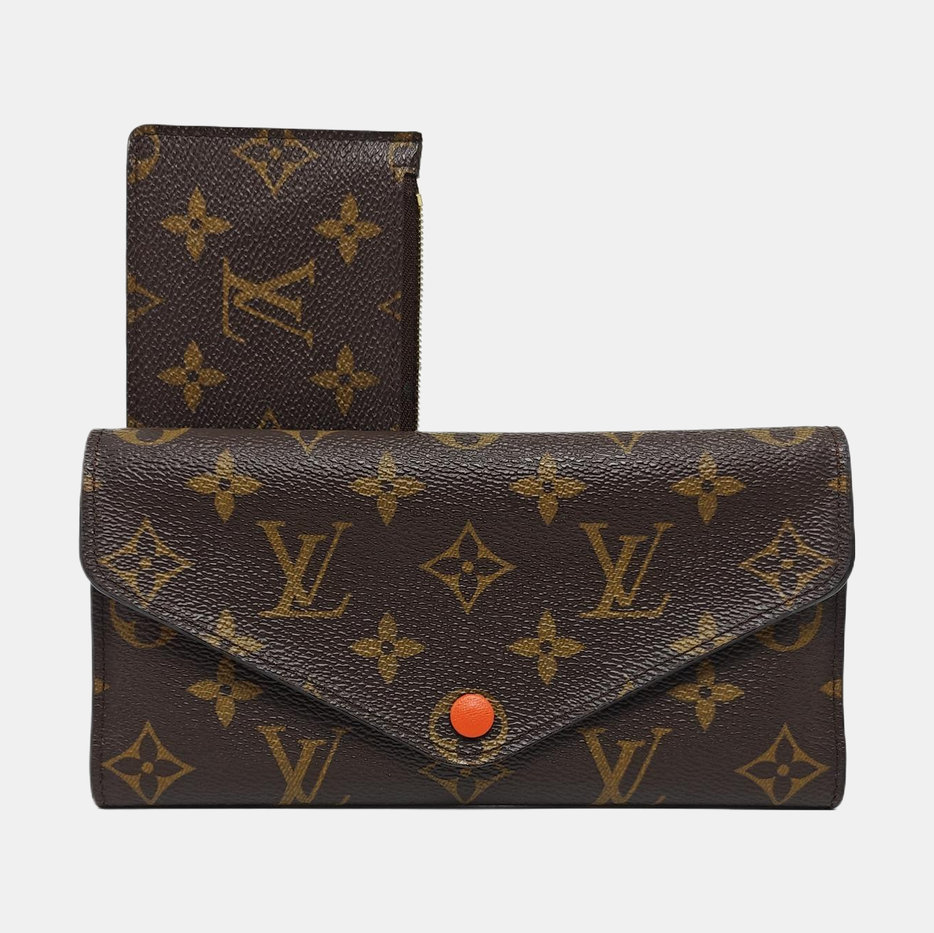 JOSÉPHINE Monogram Coated Canvas Brown Wallet