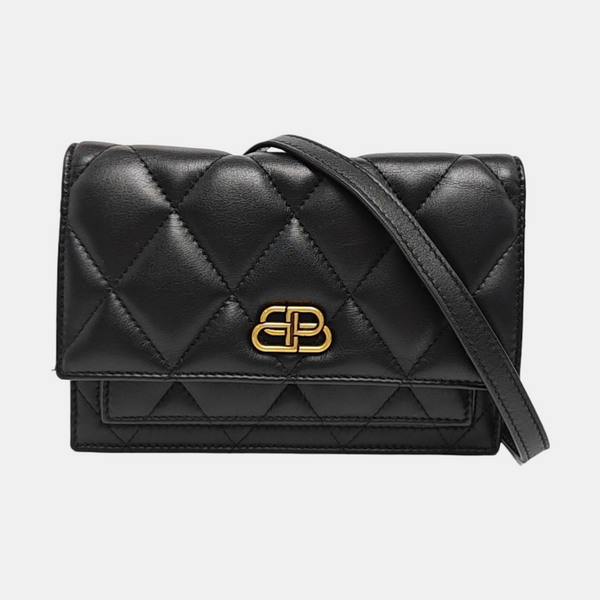 Sharp Quilted Calfskin Black