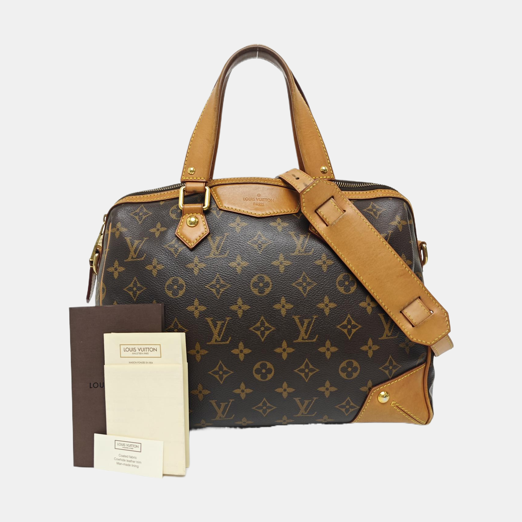 RETIRO NM Monogram Coated Canvas Brown