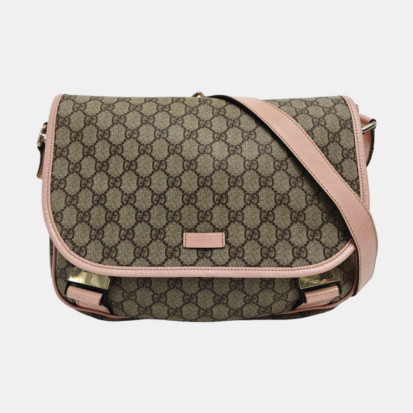 Monogram Coated Canvas Shoulder Bag Beige
