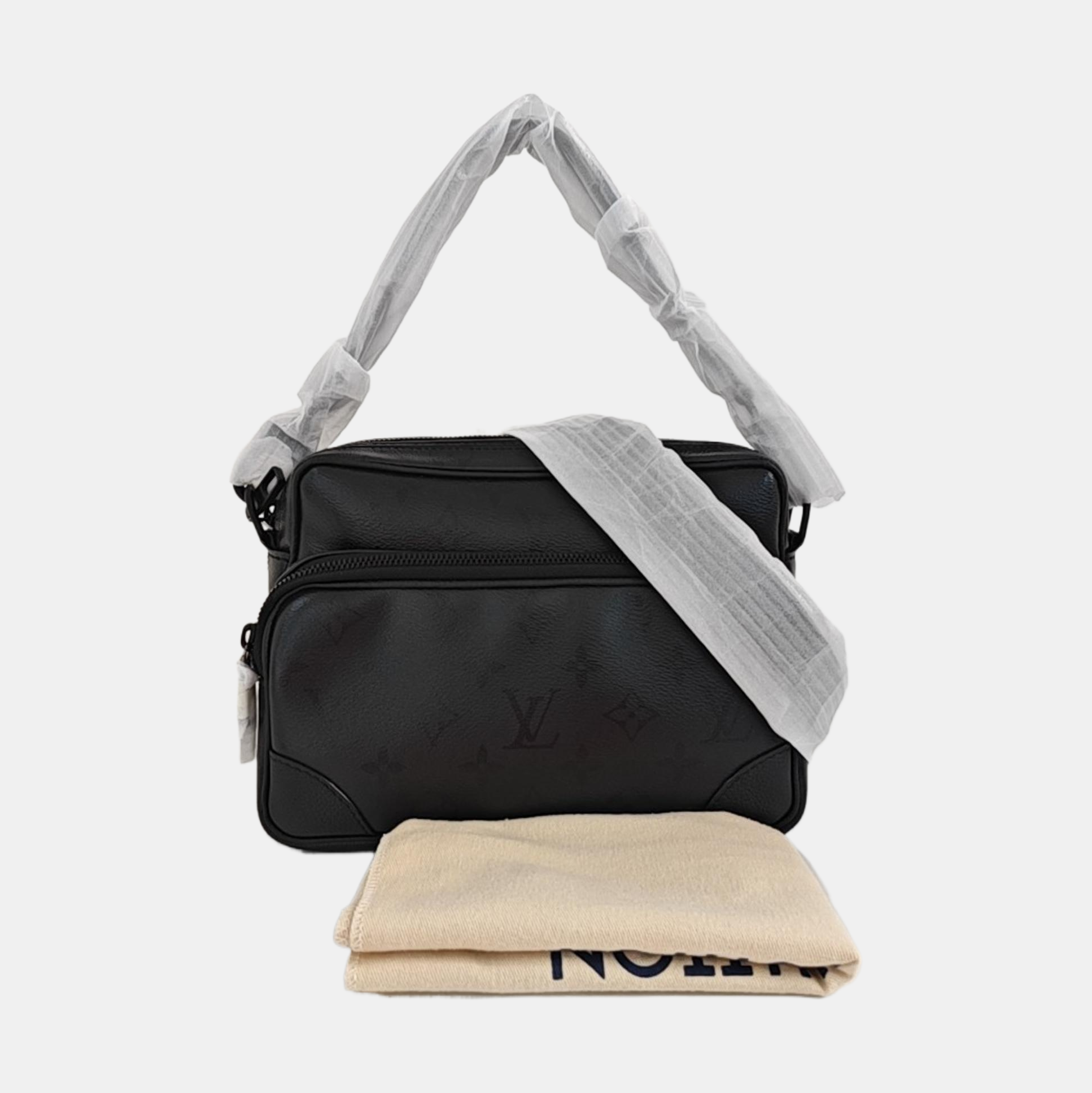 NIL Monogram Coated Canvas Black