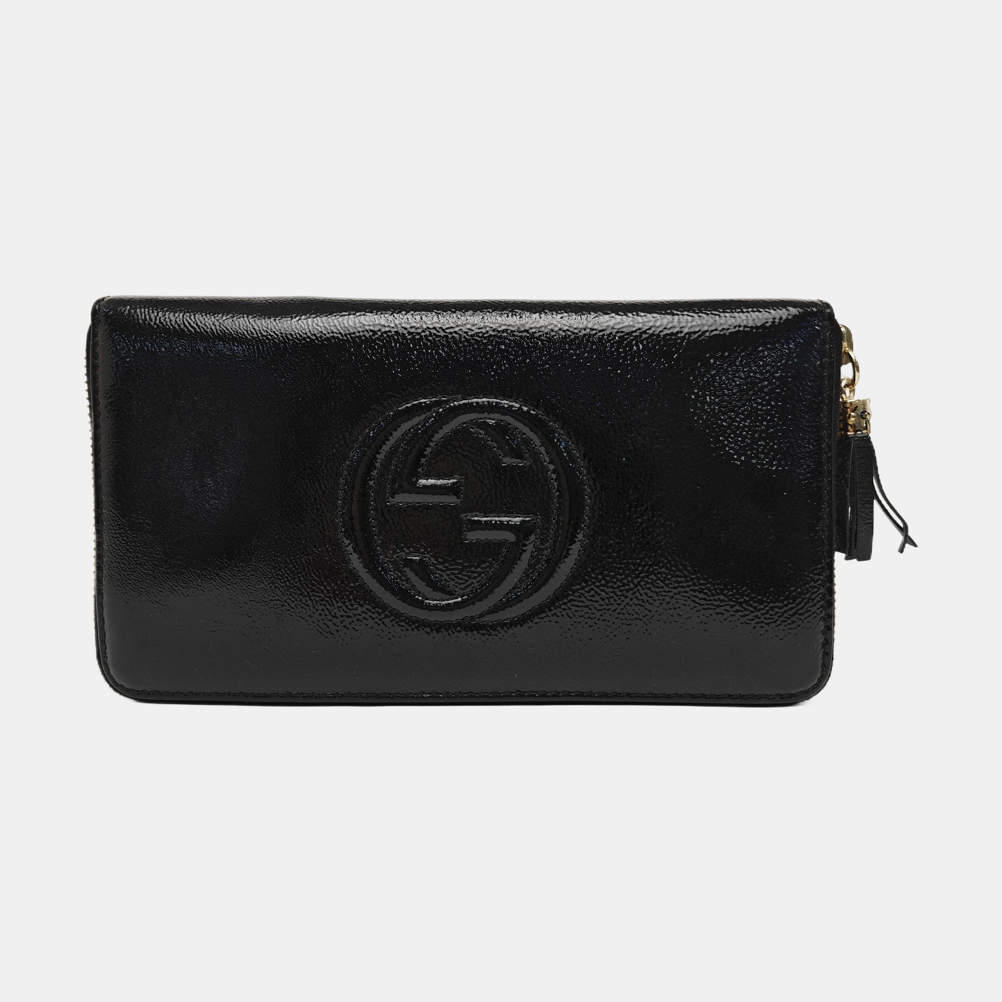 Soho Patent Leather Blue Wallet