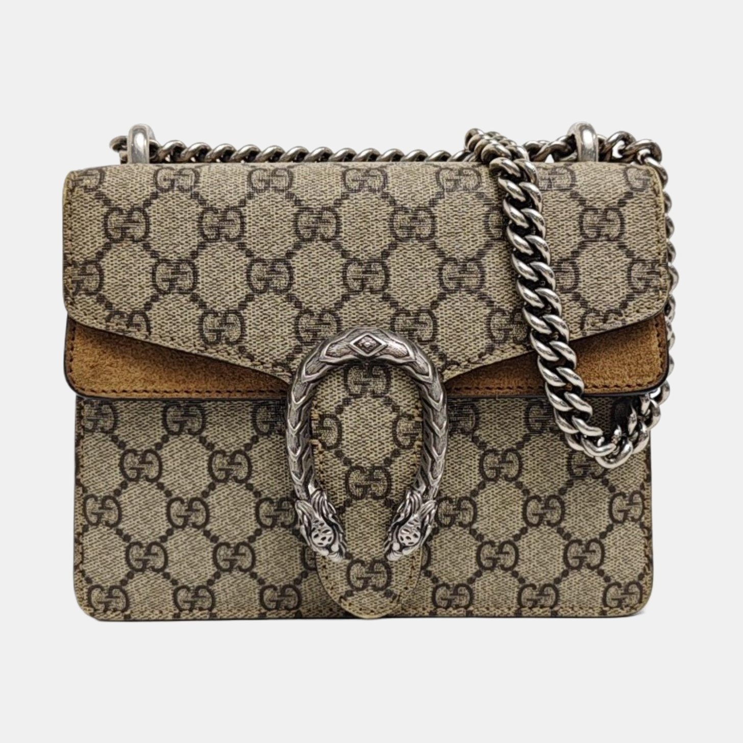 Dionysus Mini Monogram Coated Canvas Beige