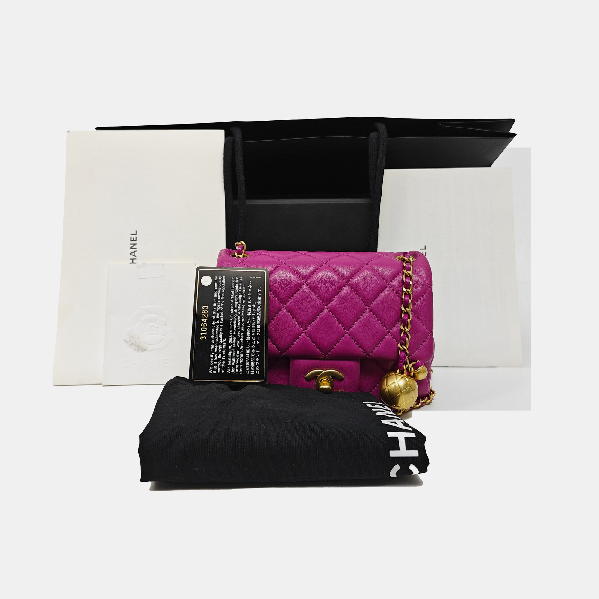 CLASSIC FLAP Mini Quilted Lambskin Purple