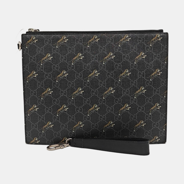 GG Supreme Monogram Coated Canvas Black