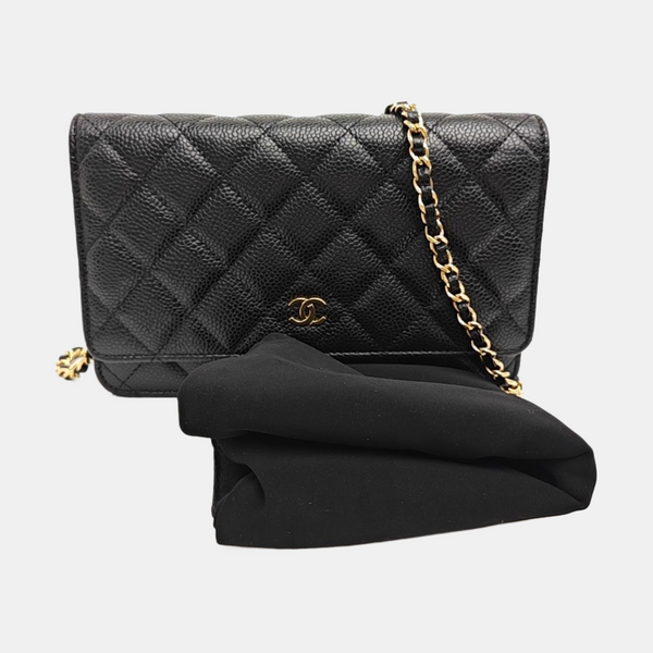 WOC Quilted Grained Calfskin Black
