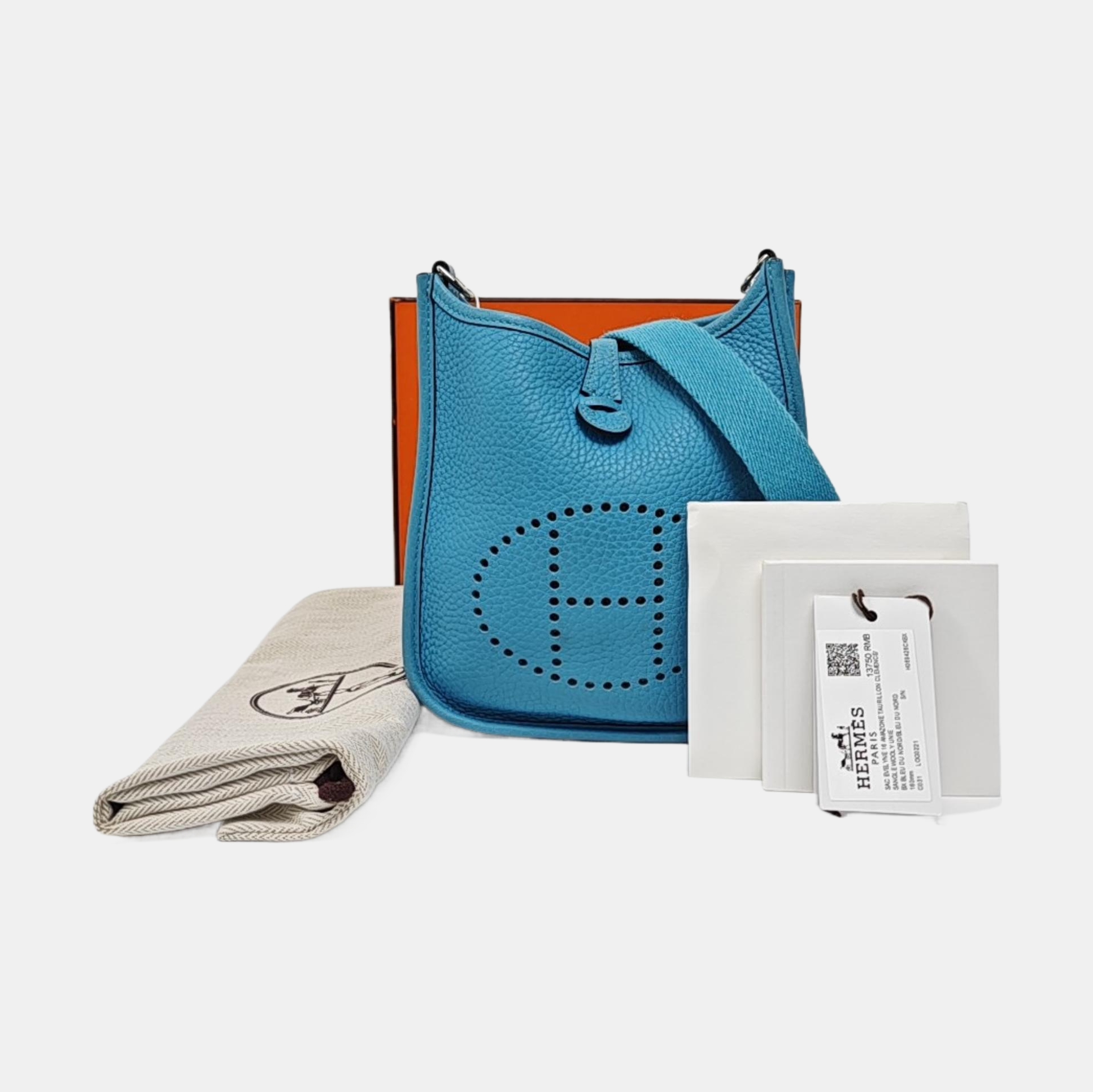 Authenticated pre-owned  Evelyne TPM Clemence Blue - Shoulder Bag at Looply