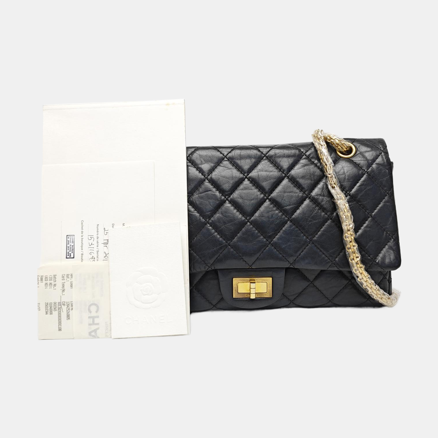 2.55 227 Quilted Calfskin Black