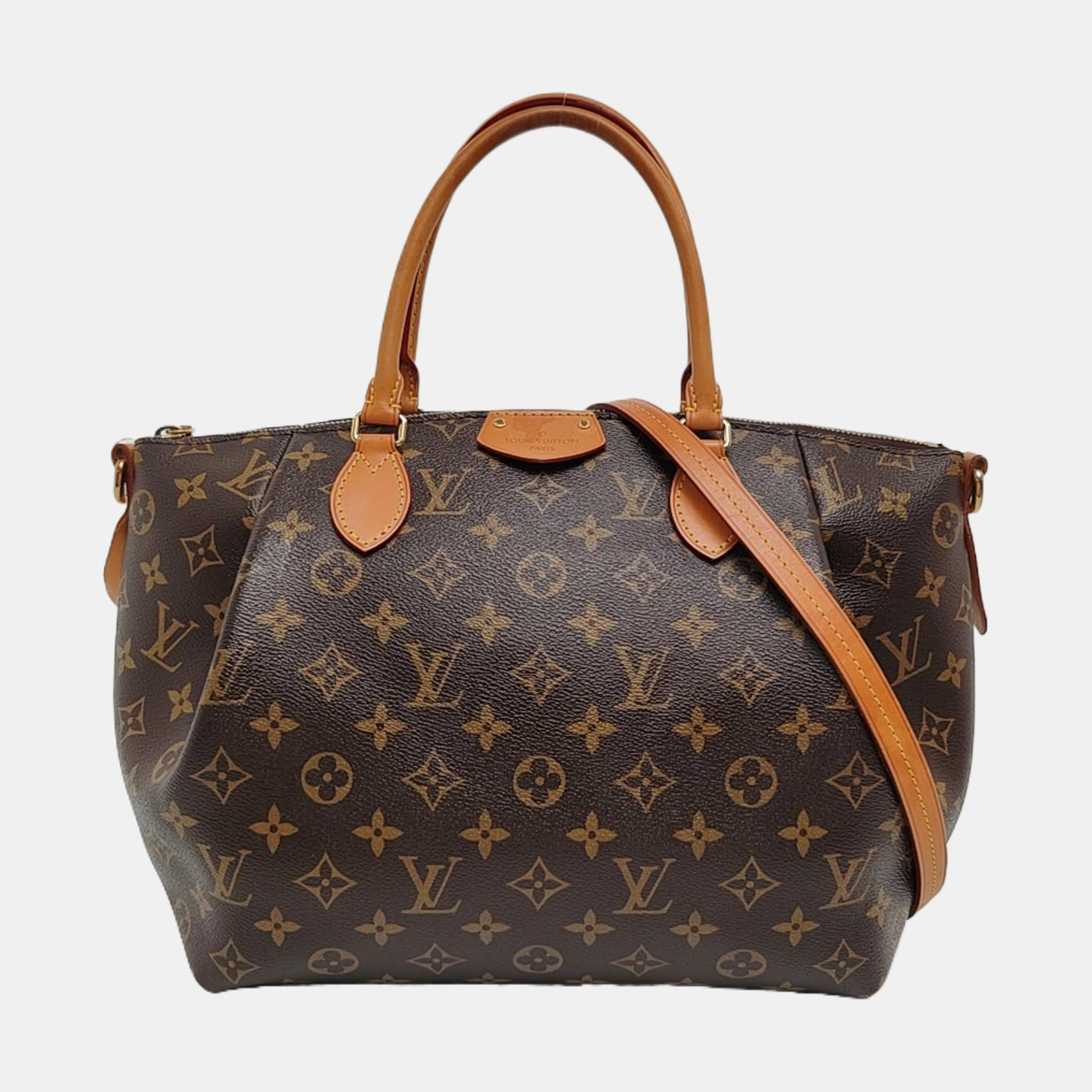TURENNE GM Monogram Coated Canvas Brown
