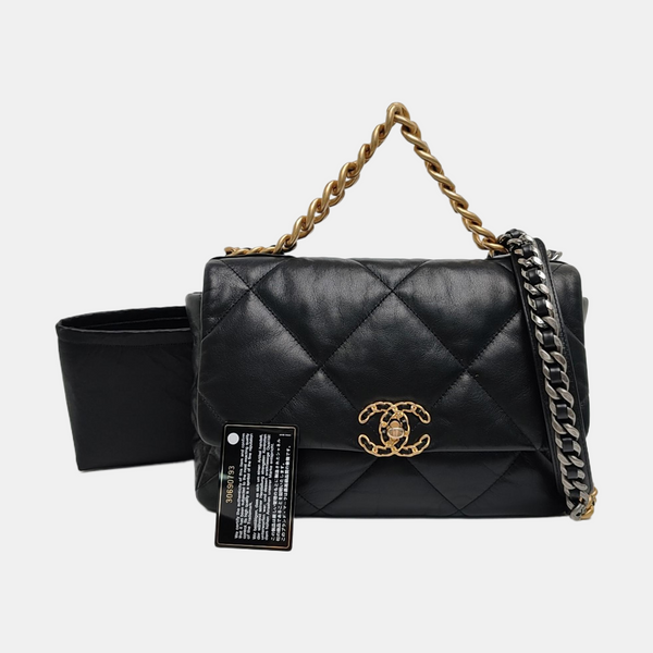 CHANEL 19 Medium Quilted Lambskin Black