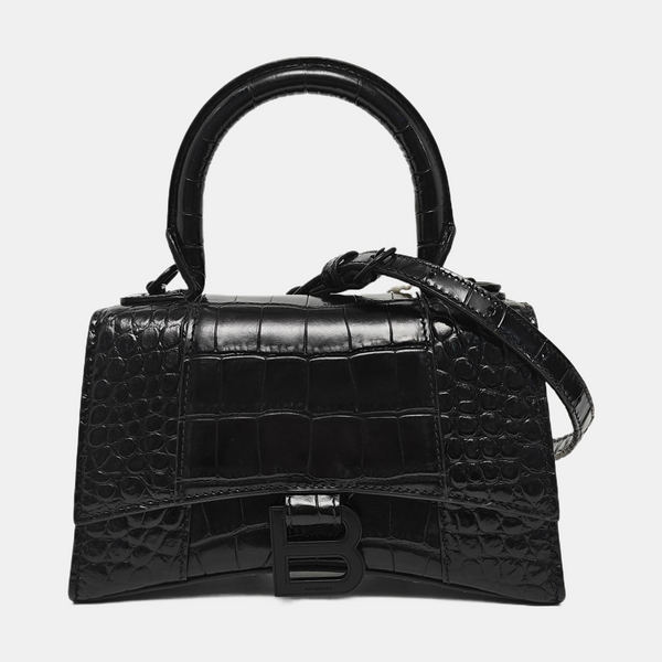 Hourglass Small Calfskin Black
