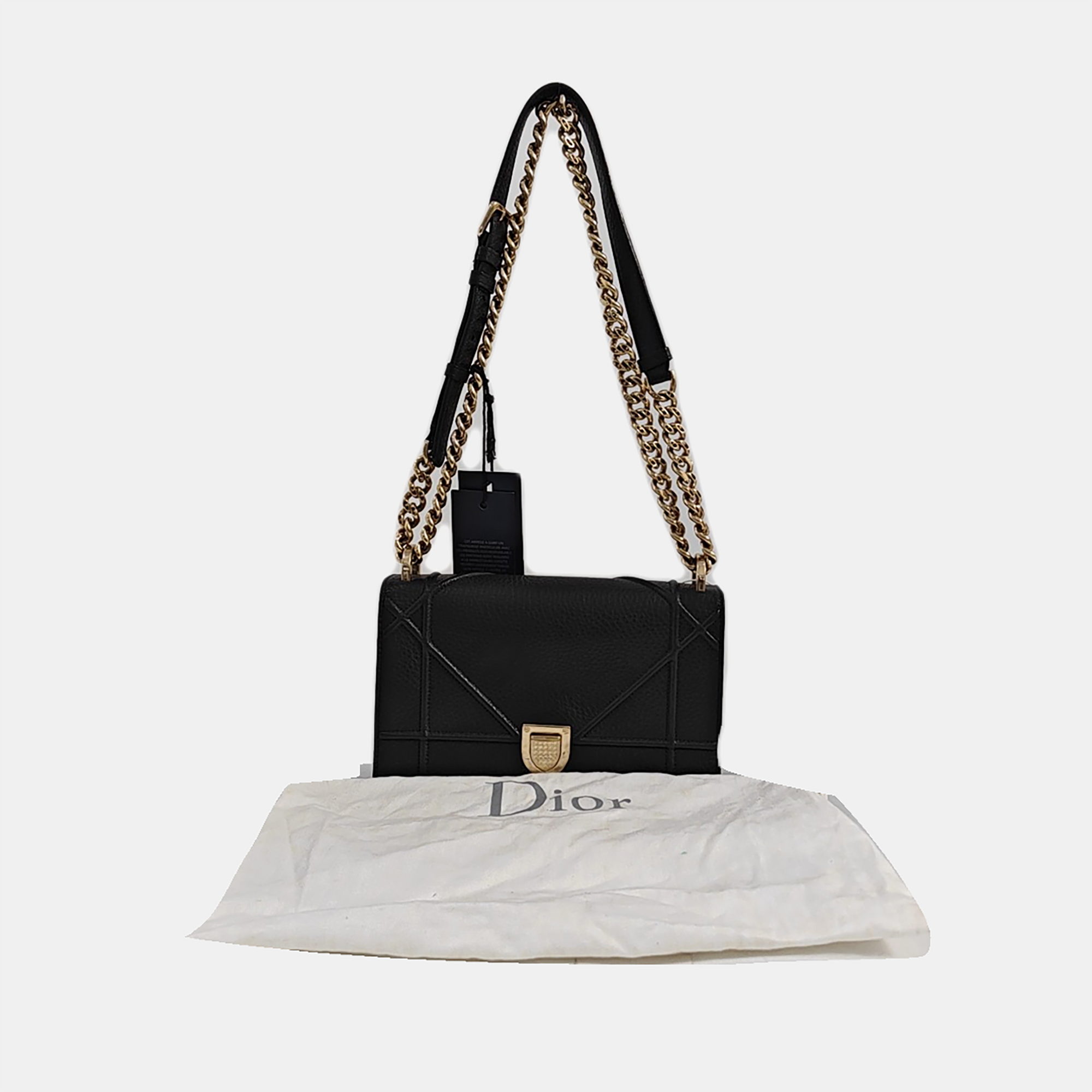 Diorama Small Cannage Calfskin Black