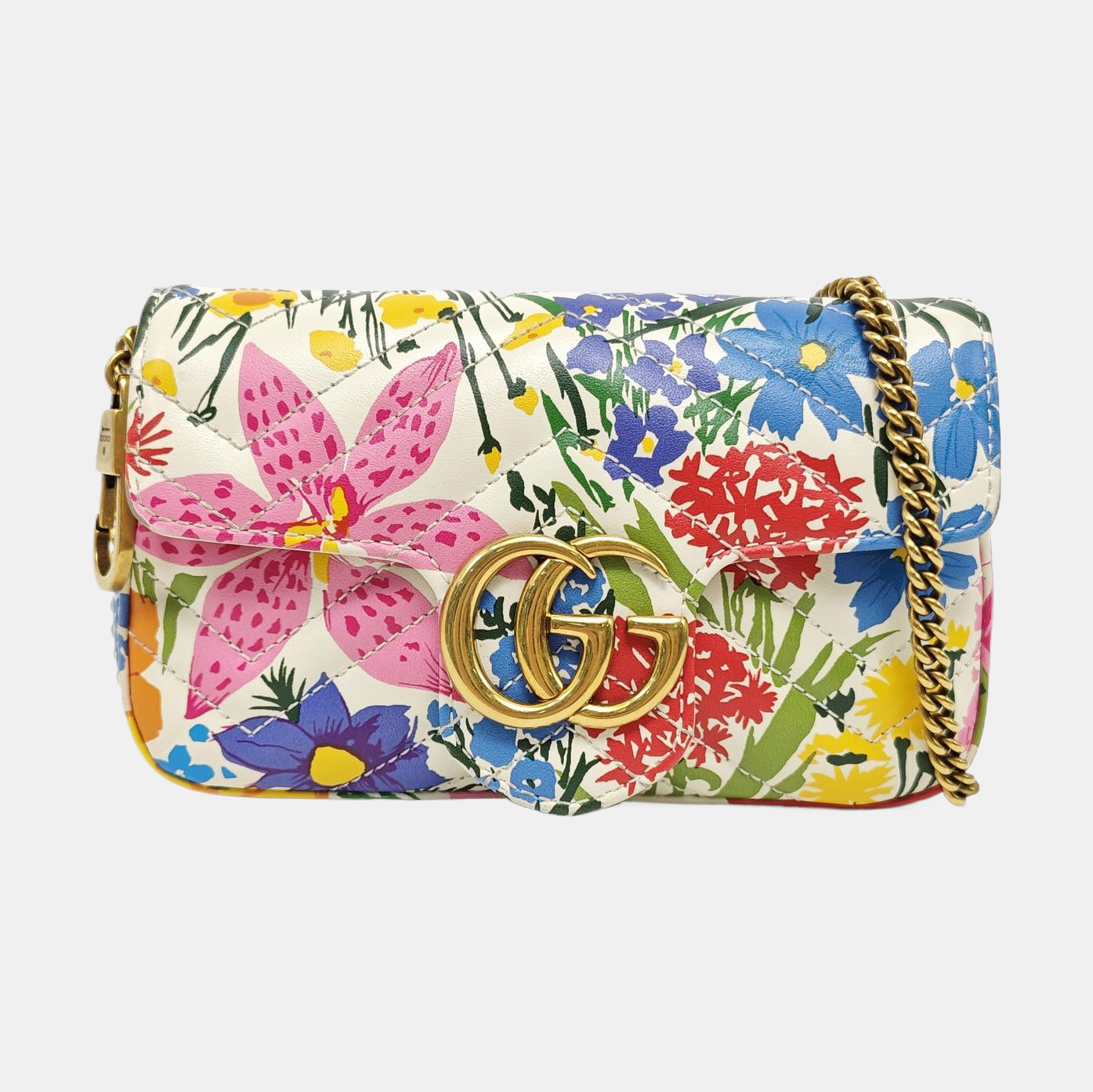GG Marmont Mini Quilted Calfskin Multicolor