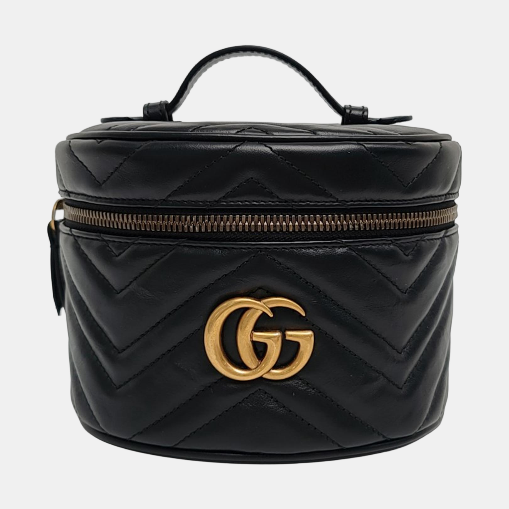 Authenticated pre-owned  GG Marmont Mini Quilted Calfskin Black - Backpack at Looply