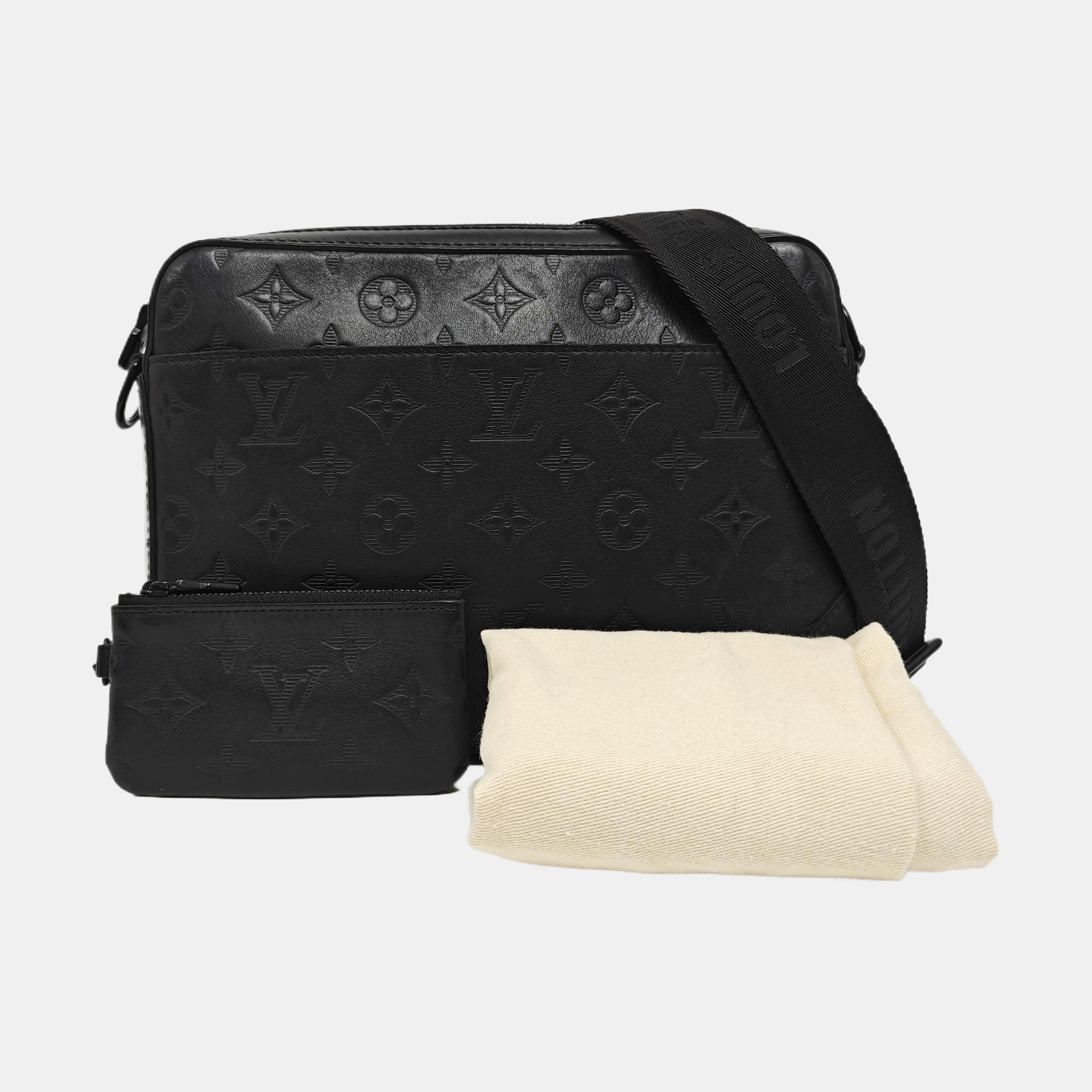 DUO Monogram Calfskin Black