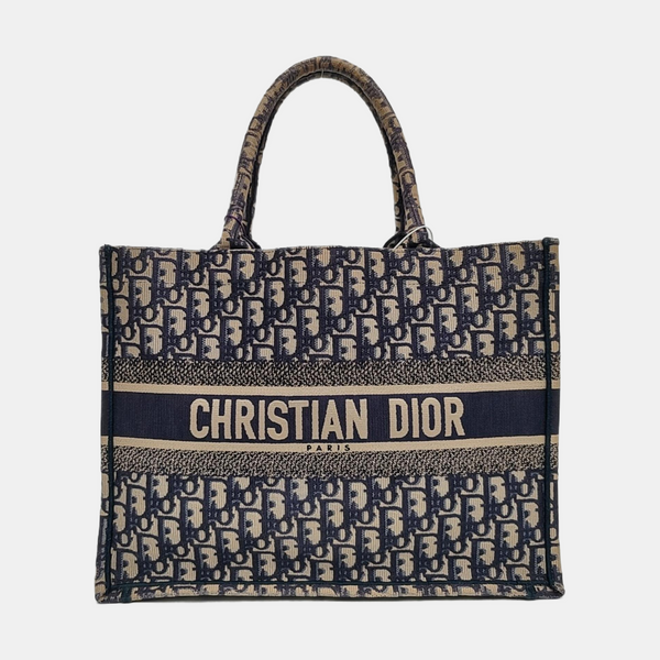 Authenticated pre-owned  Book Tote Medium Canvas Blue - Tote Bag at Looply