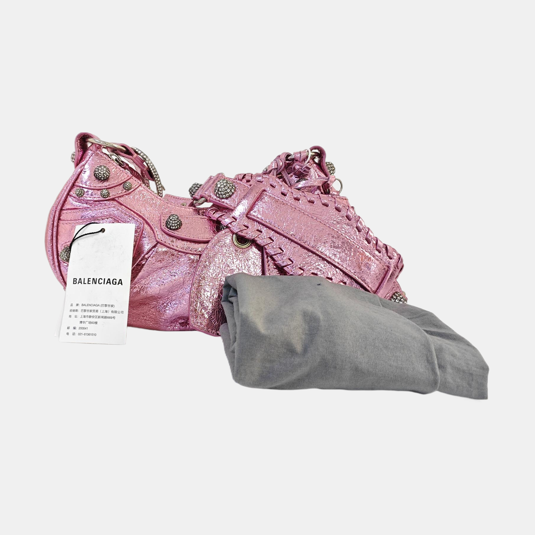Le Cagole Mini Lambskin Pink