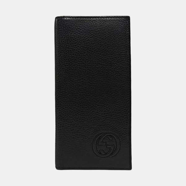 Authenticated pre-owned  Interlocking G Mini Calfskin Black Wallet - Wallet at Looply