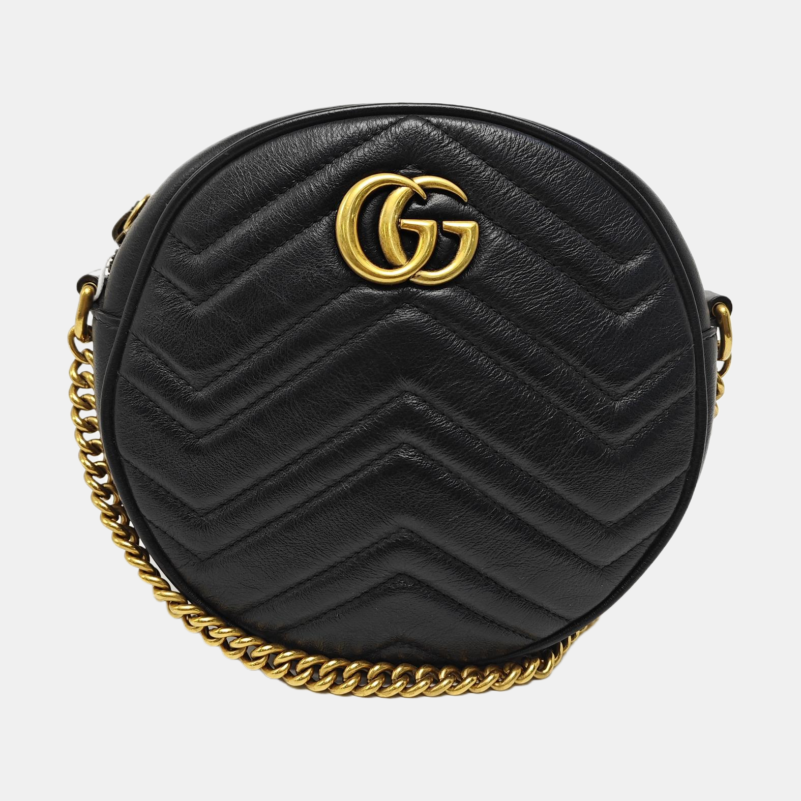GG Marmont Mini Quilted Calfskin Black