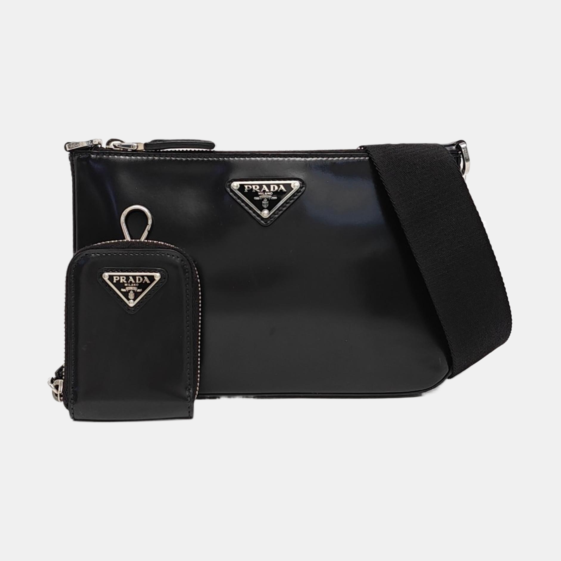 Calfskin Crossbody Bag Black