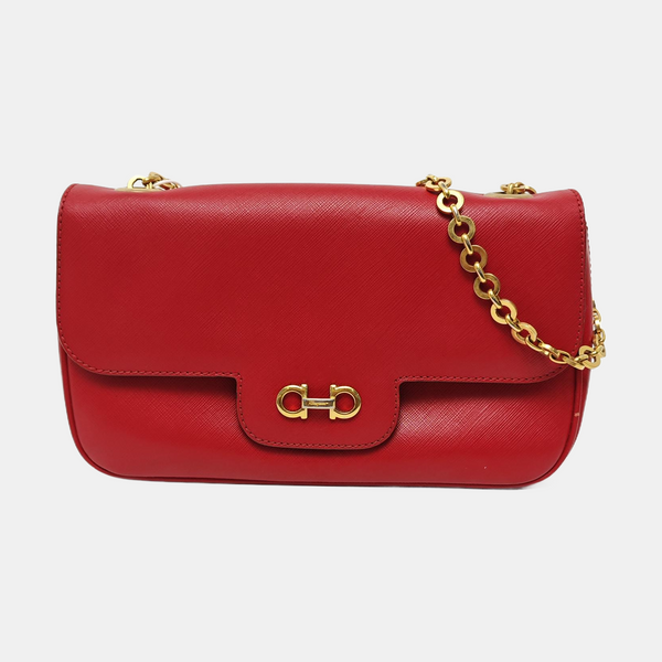 Calfskin Shoulder Bag Red