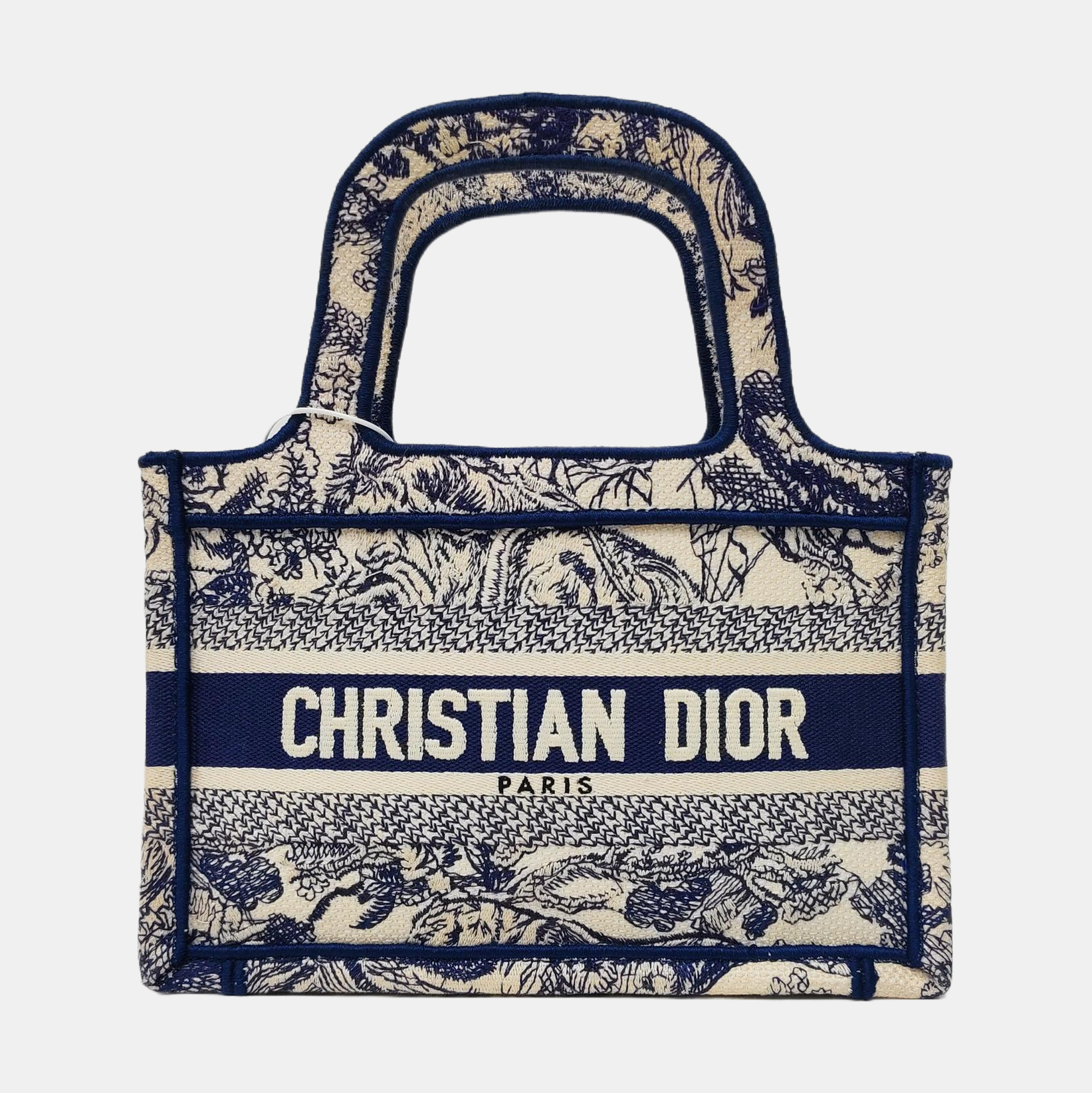 Authenticated pre-owned  Book Tote Mini Fabric Blue - Tote Bag at Looply