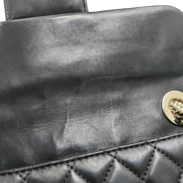 Medium Quilted Lambskin Black