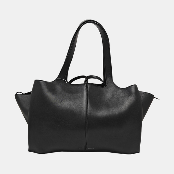 TRI FOLD Medium Calfskin Black
