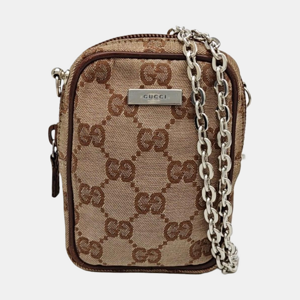 Monogram Canvas Clutch Beige