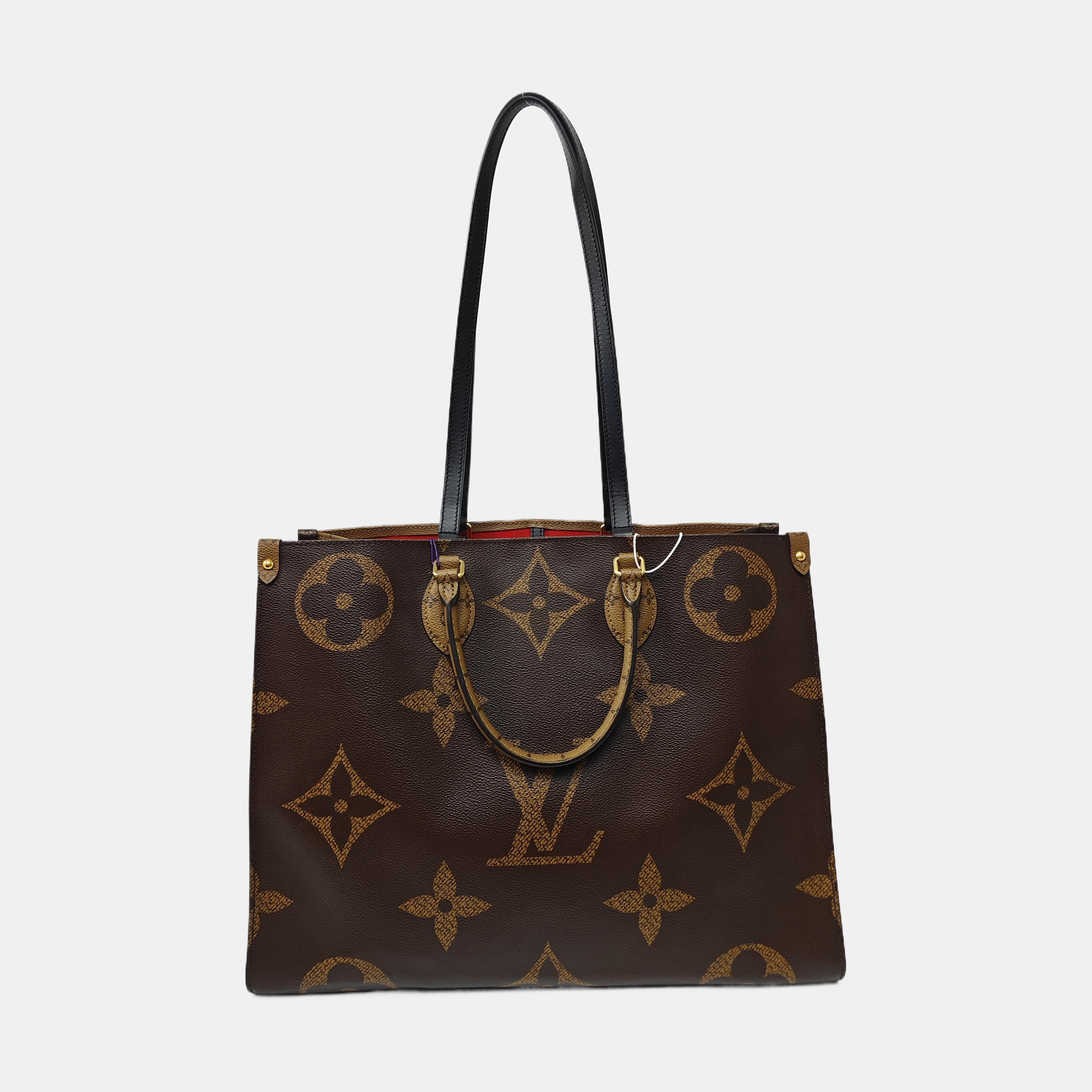 ONTHEGO GM Monogram Coated Canvas Brown