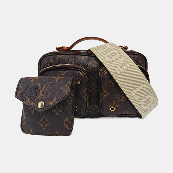 UTILITY Monogram Coated Canvas Brown