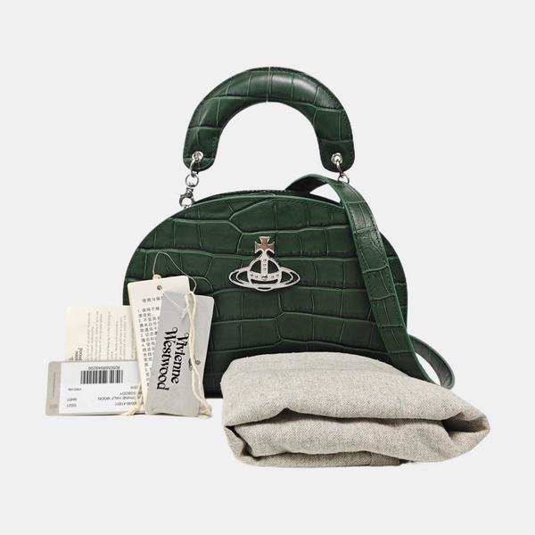 Leather Shoulder Bag Green