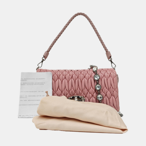 Crystal Quilted Lambskin Red
