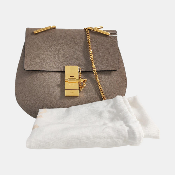 Drew Medium Calfskin Gray