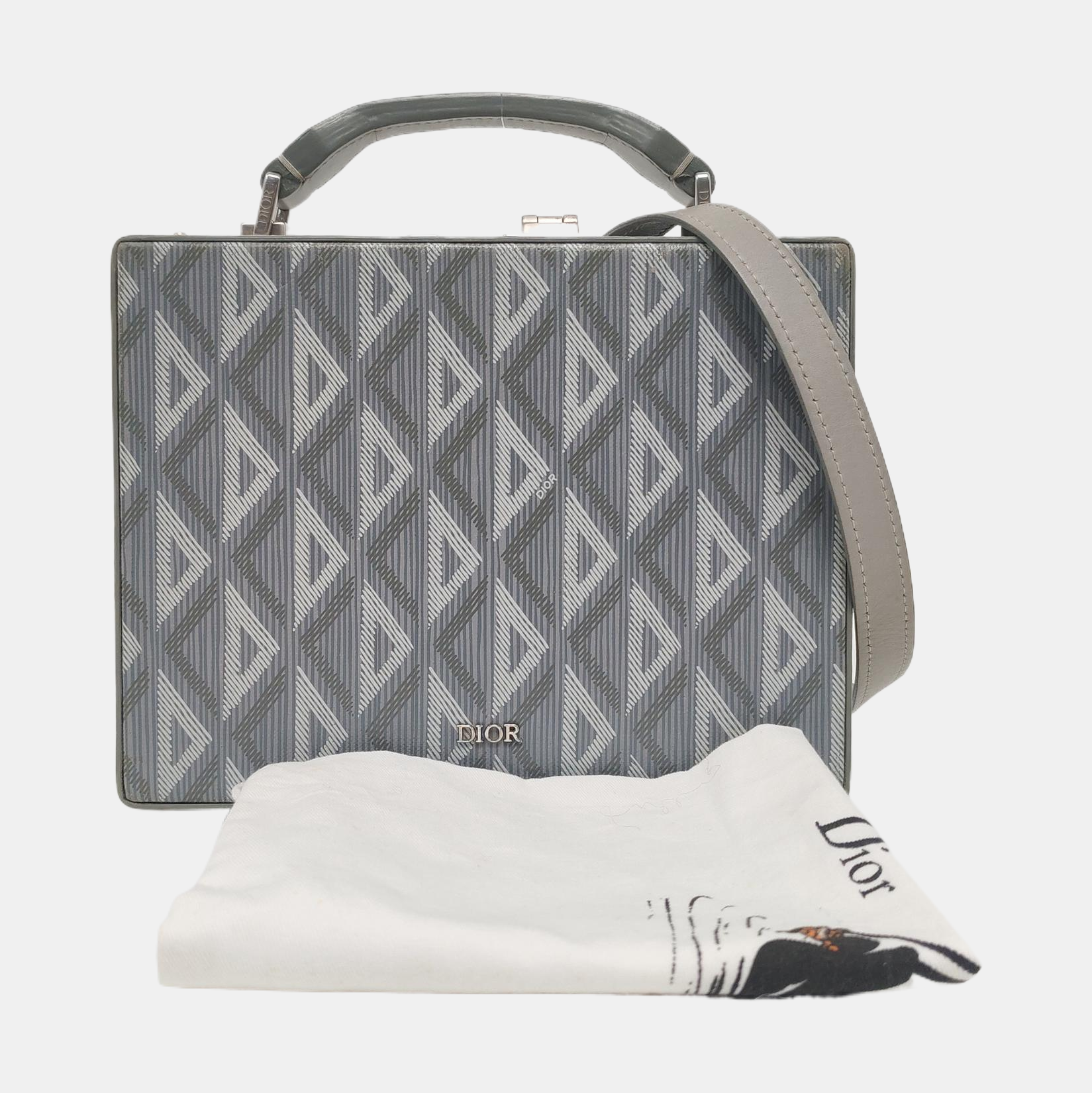 Lock Oblique Coated Canvas Gray