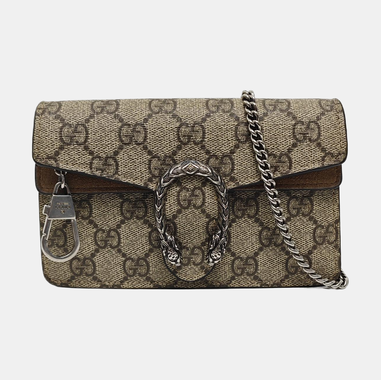 Dionysus Super Mini Monogram Coated Canvas Beige