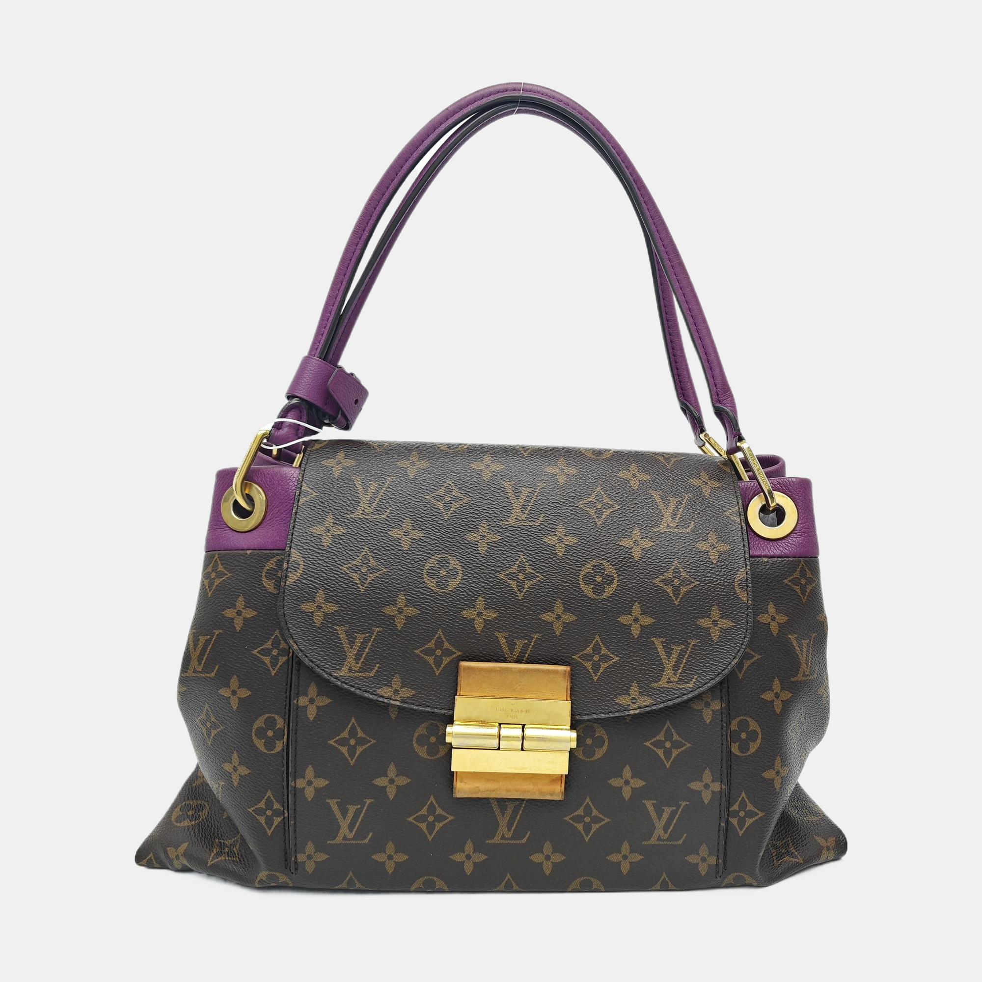 OLYMPE Monogram Coated Canvas Brown