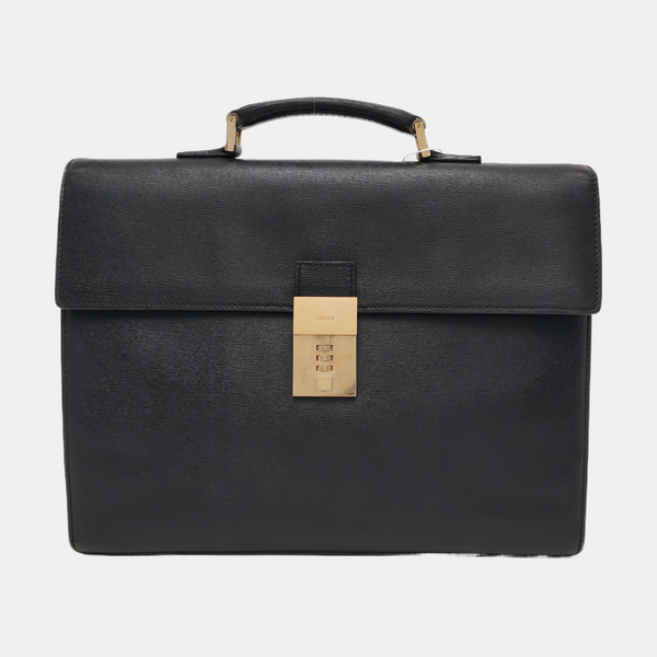 Calfskin Top Handle Bag Black