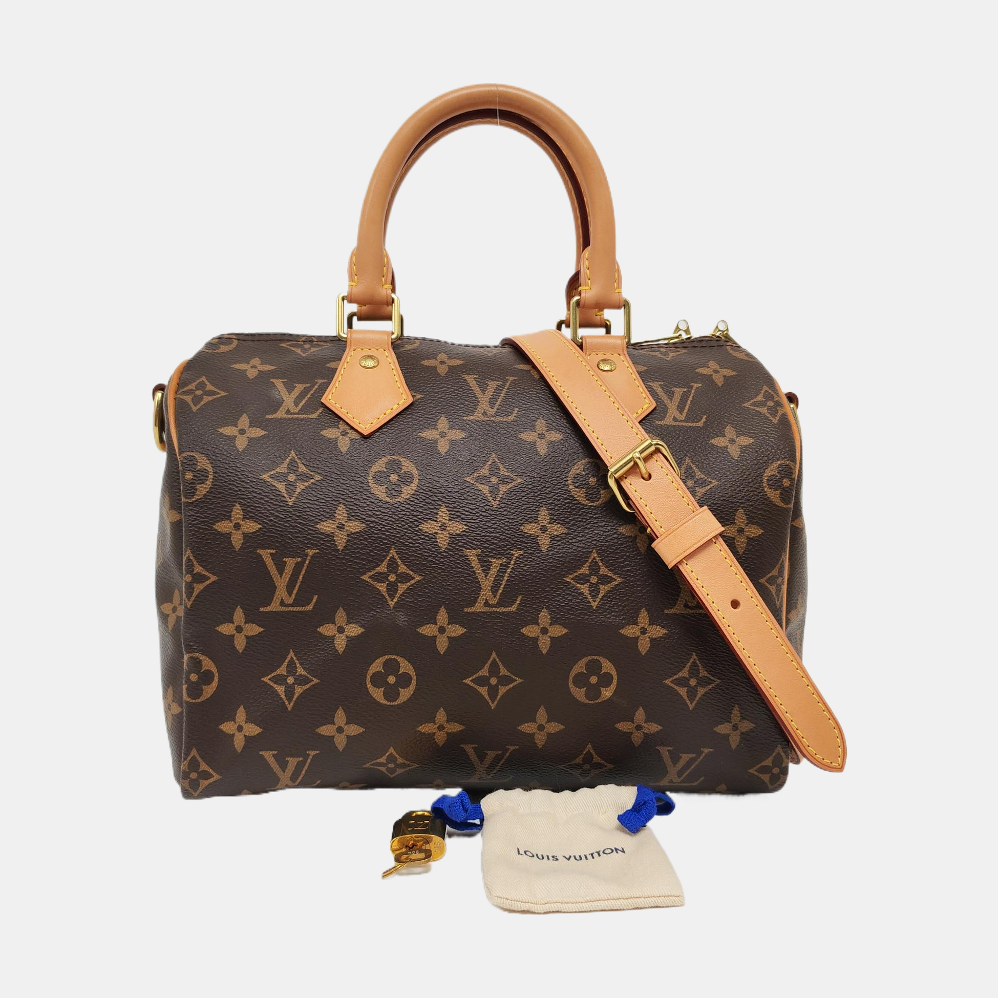 SPEEDY 25 Monogram Coated Canvas Brown