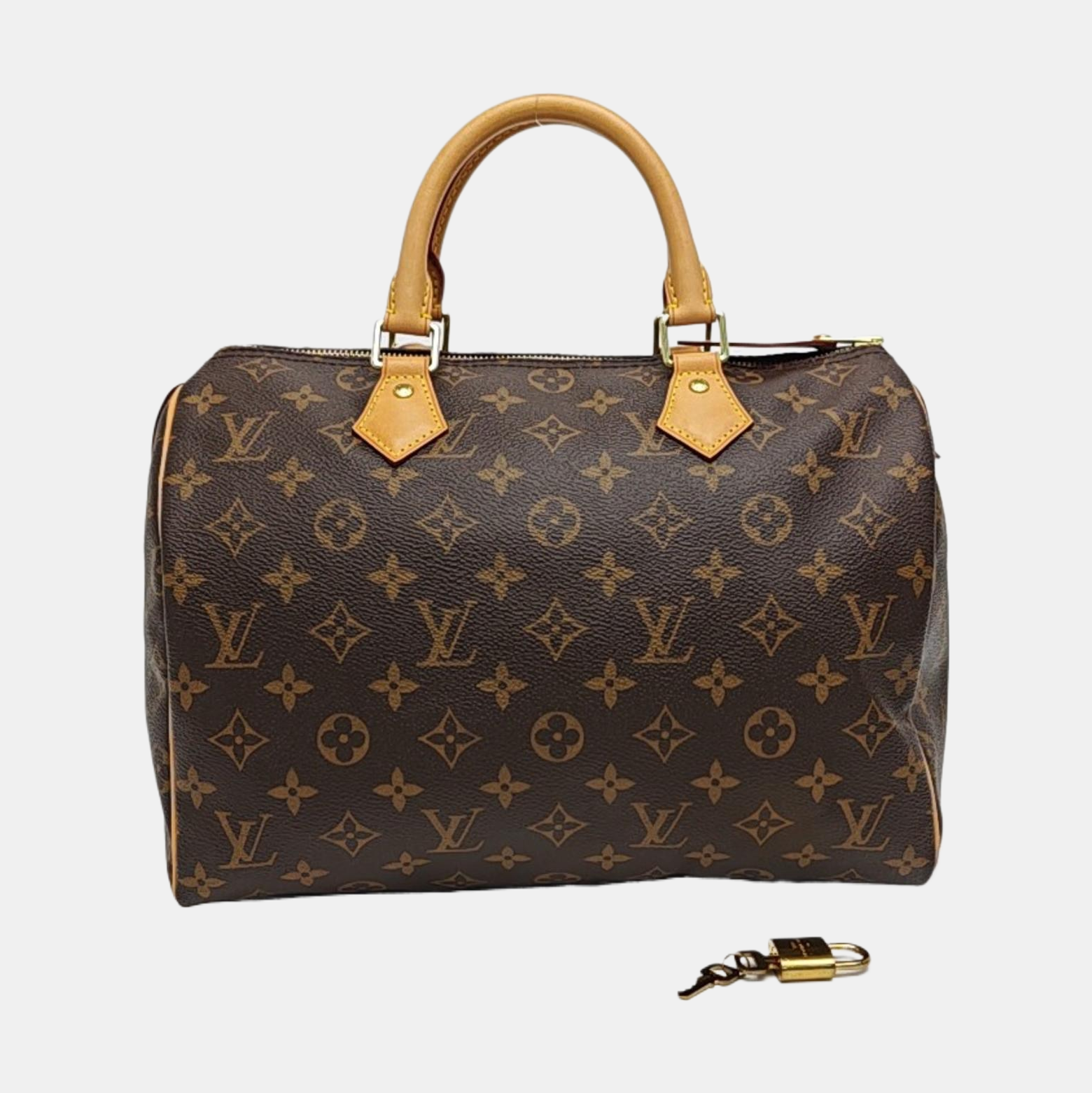 SPEEDY 30 Monogram Coated Canvas Brown