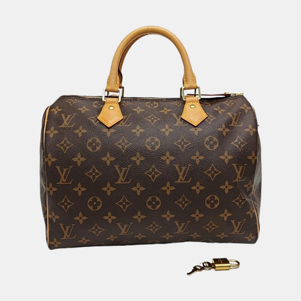 SPEEDY 30 Monogram Coated Canvas Brown