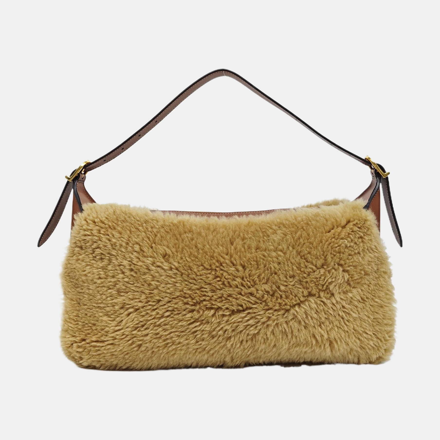Fabric Shoulder Bag Brown