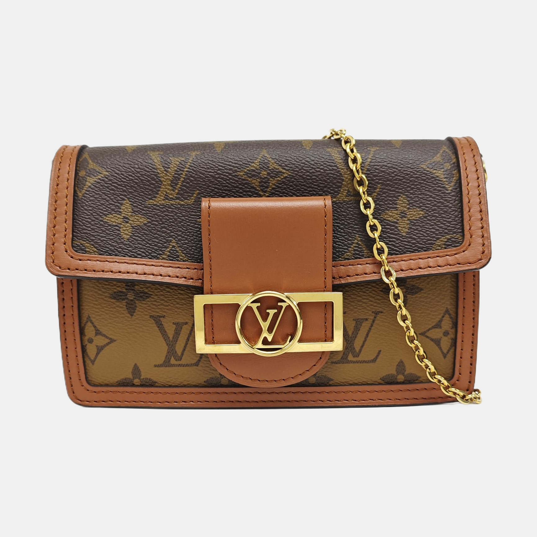 DAUPHINE WOC Monogram Coated Canvas Brown