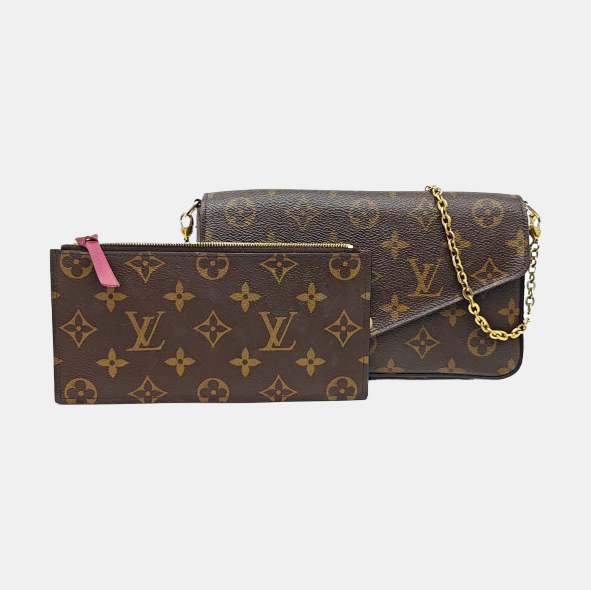 FÉLICIE Monogram Coated Canvas Brown