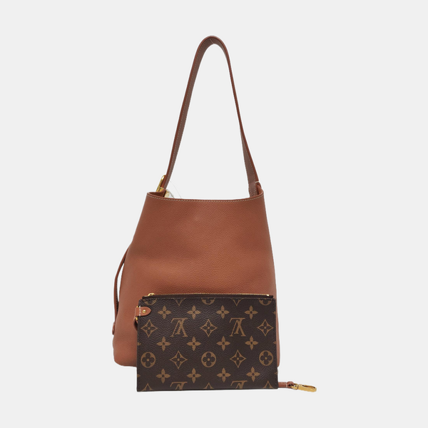 LOW KEY HOBO PM Monogram Calfskin Brown