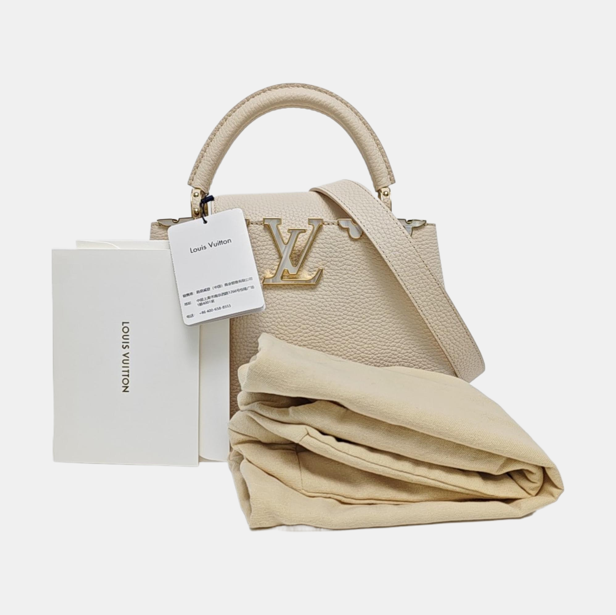 CAPUCINES BB Calfskin Beige