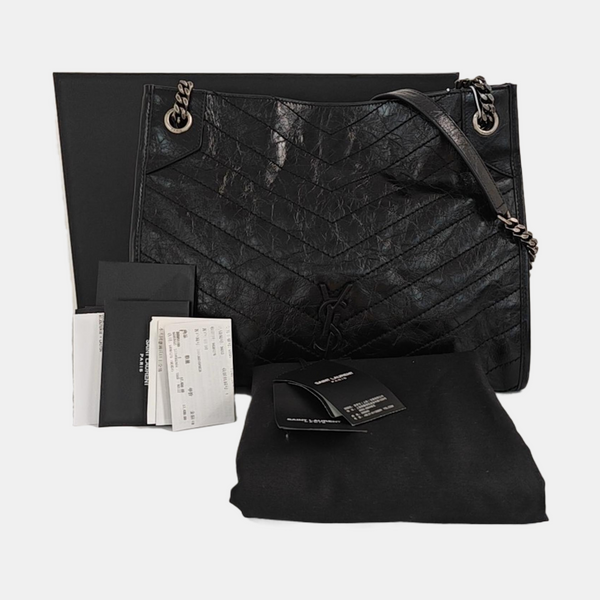NIKI Medium Quilted Calfskin Black